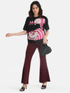 Cheshire CatDisney Printed T-Shirt With Sequin Work