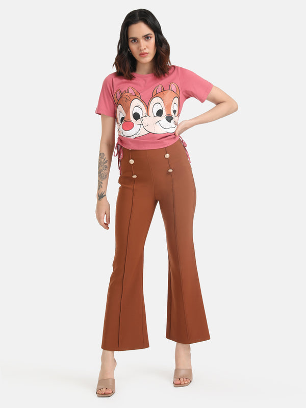 Chip And DaleDisney Printed Crop T-Shirt