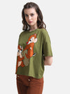 Chip And Dale Printed Graphic T-Shirt With Sequin