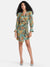 Floral Printed Wrap Mini Dress