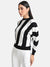 Stripped Batwing Pullover