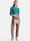 Straight Fit Trousers With Tab Detail