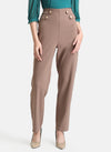 Straight Fit Trousers With Tab Detail