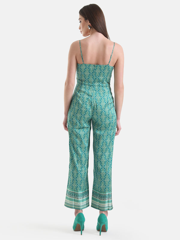 Printed Tie-Knot Jumpsuit