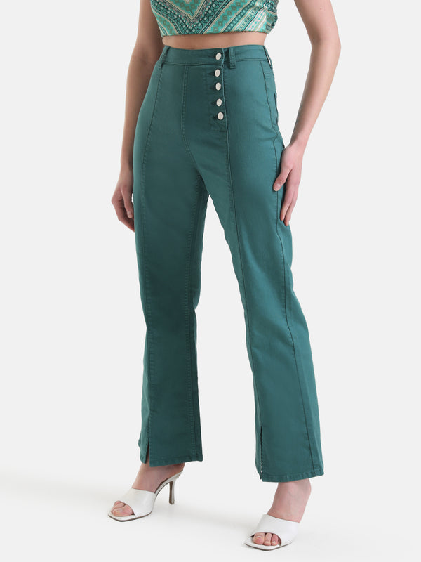 Jeans With Side Buttons