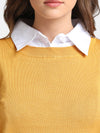 Shirt Style Cable Knit Pullover