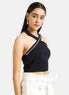 Studded Halter Neck Top