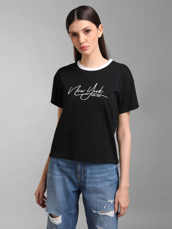 Printed Round Neck T-Shirt