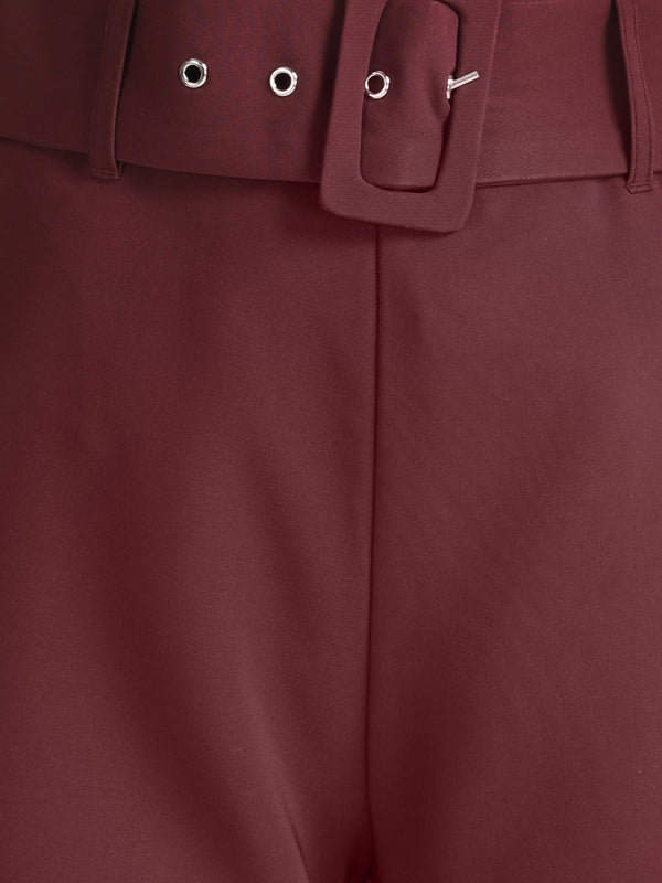 Trousers With Fabric Belt