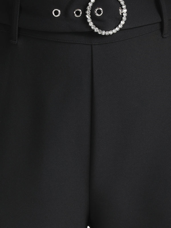 Trousers With Belt And Swaroski Buckle