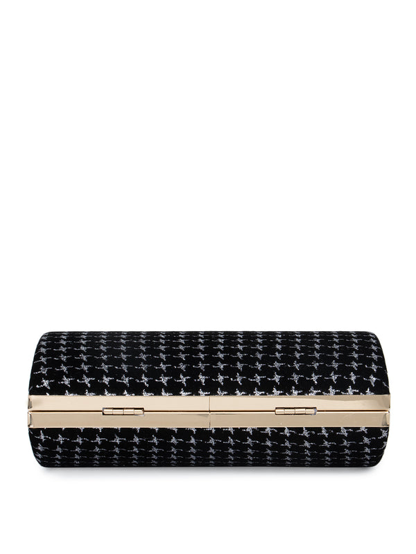 Velvet Lurex Hard Clutch