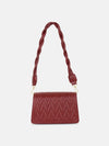 Unique Quilting With Twisted Handle Handbag