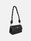 Unique Quilting With Twisted Handle Handbag