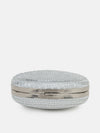 Embelished Round Clutch With Circular Handheld
