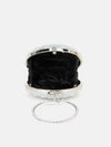 Embelished Round Clutch With Circular Handheld