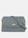Solid Colour Quilting Crossbody Bag