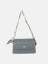 Solid Colour Quilting Crossbody Bag