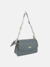 Solid Colour Quilting Crossbody Bag