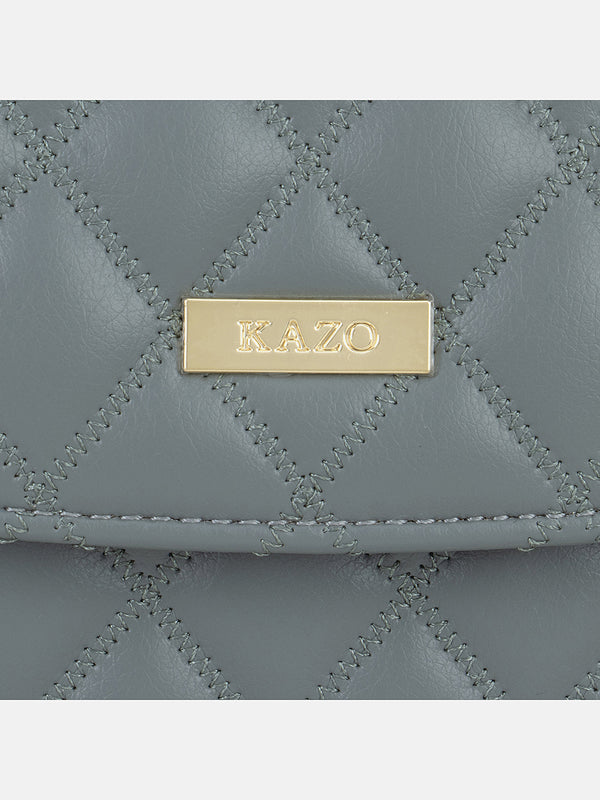 Solid Colour Quilting Crossbody Bag