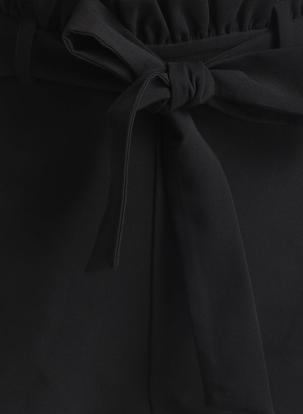 Paperbag Shorts With Belt And Elasticated Waist