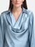 Cowl Neck Top With Collar