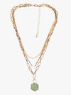 Multi Layered Chain Pendant Necklace