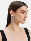 Glam Rhinestone Tassel Earrings