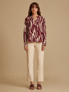 Ryder Wine Printed Blouse