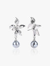 Pearl Drop Floral Earrings