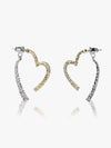 Two Tone Heart Earrings