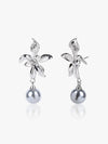 Pearl Drop Floral Earrings