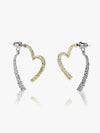 Two Tone Heart Earrings