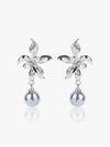 Pearl Drop Floral Earrings