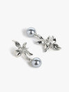 Pearl Drop Floral Earrings