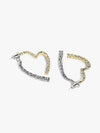 Two Tone Heart Earrings