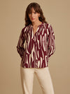 Ryder Wine Printed Blouse