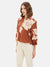 Full Sleeve Brown Printed Top
