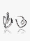 Contemporary Twisted Haert Earrings