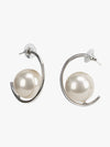 Half Moon Pearl Earrings