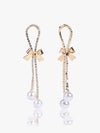 Rhinestone Bow Earrings