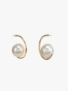 Half Moon Pearl Earrings