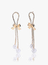 Rhinestone Bow Earrings