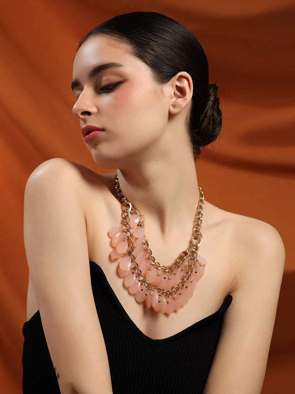 Rosy Rush Statement Necklace