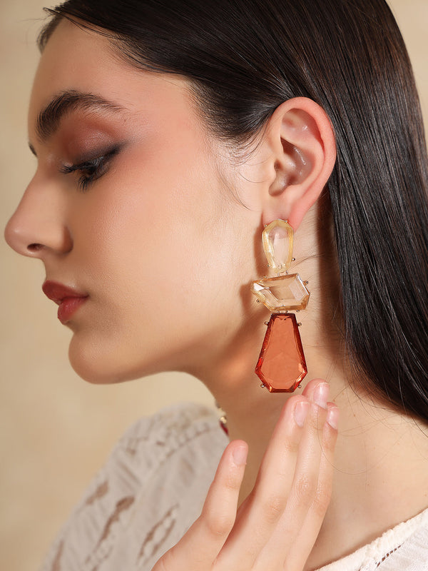 Crystal Teardrop Drop Earrings