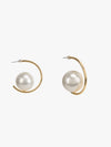 Half Moon Pearl Earrings