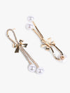 Rhinestone Bow Earrings