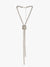Gala Gleam Long Silver Party Necklace