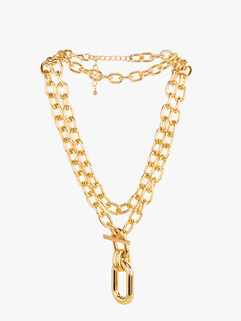 Chunky Metal Curb Chain Necklace