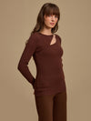 Tear Drop Neckline Winter Top