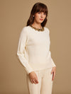 Pullover With Sequin Neckline